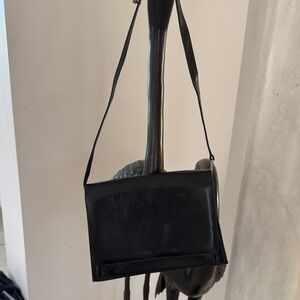 Charles Jourdan Vintage Black Leather Shoulder Bag